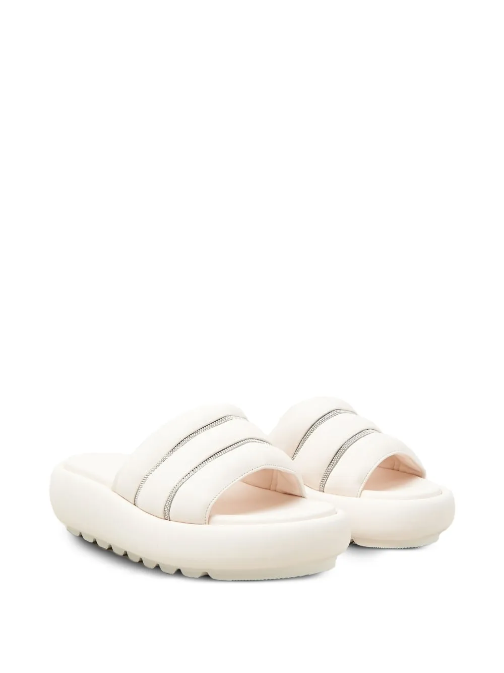 Peserico chunky platform sandals White