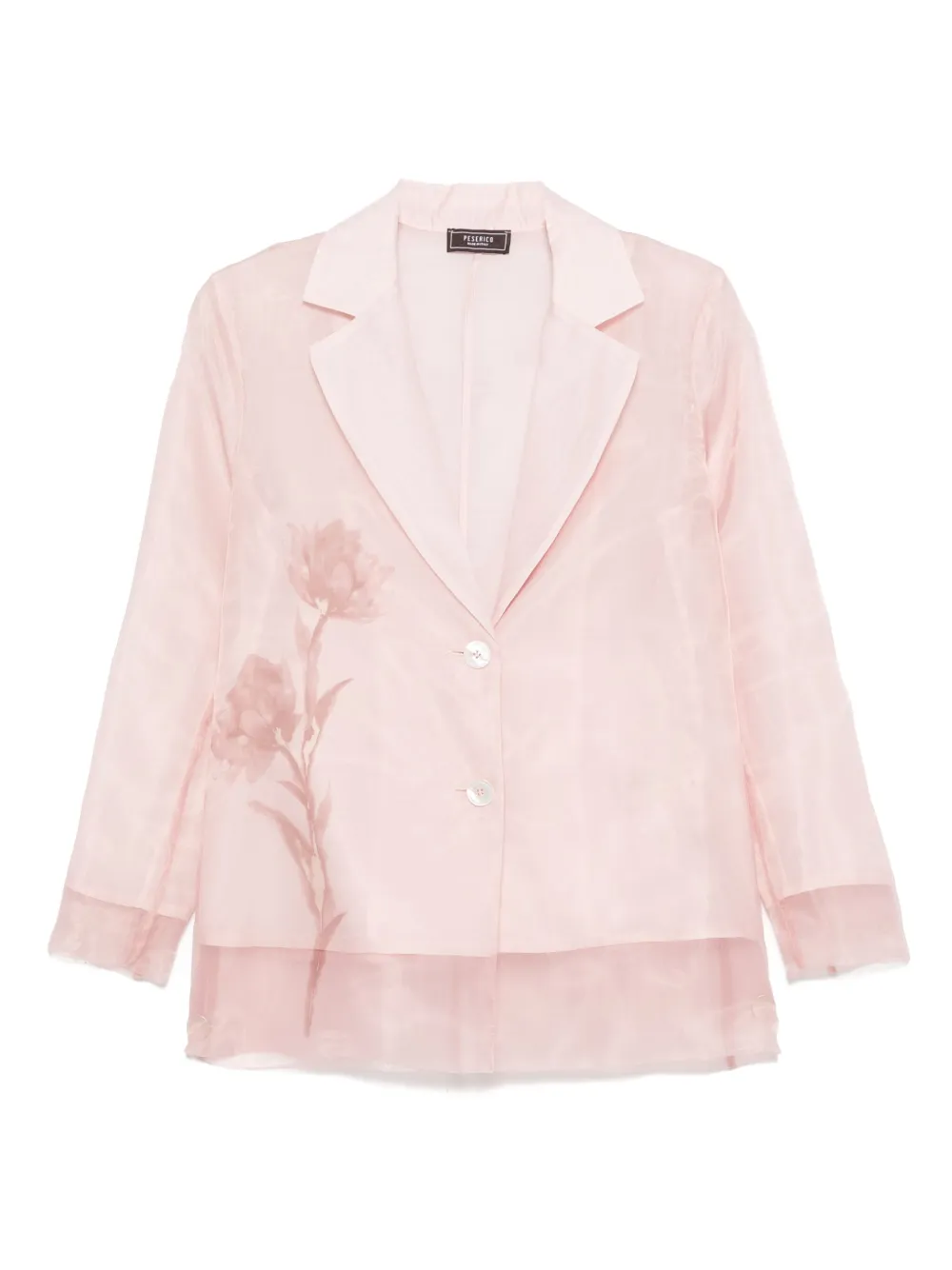 Shop Peserico Organza Blazer In Pink
