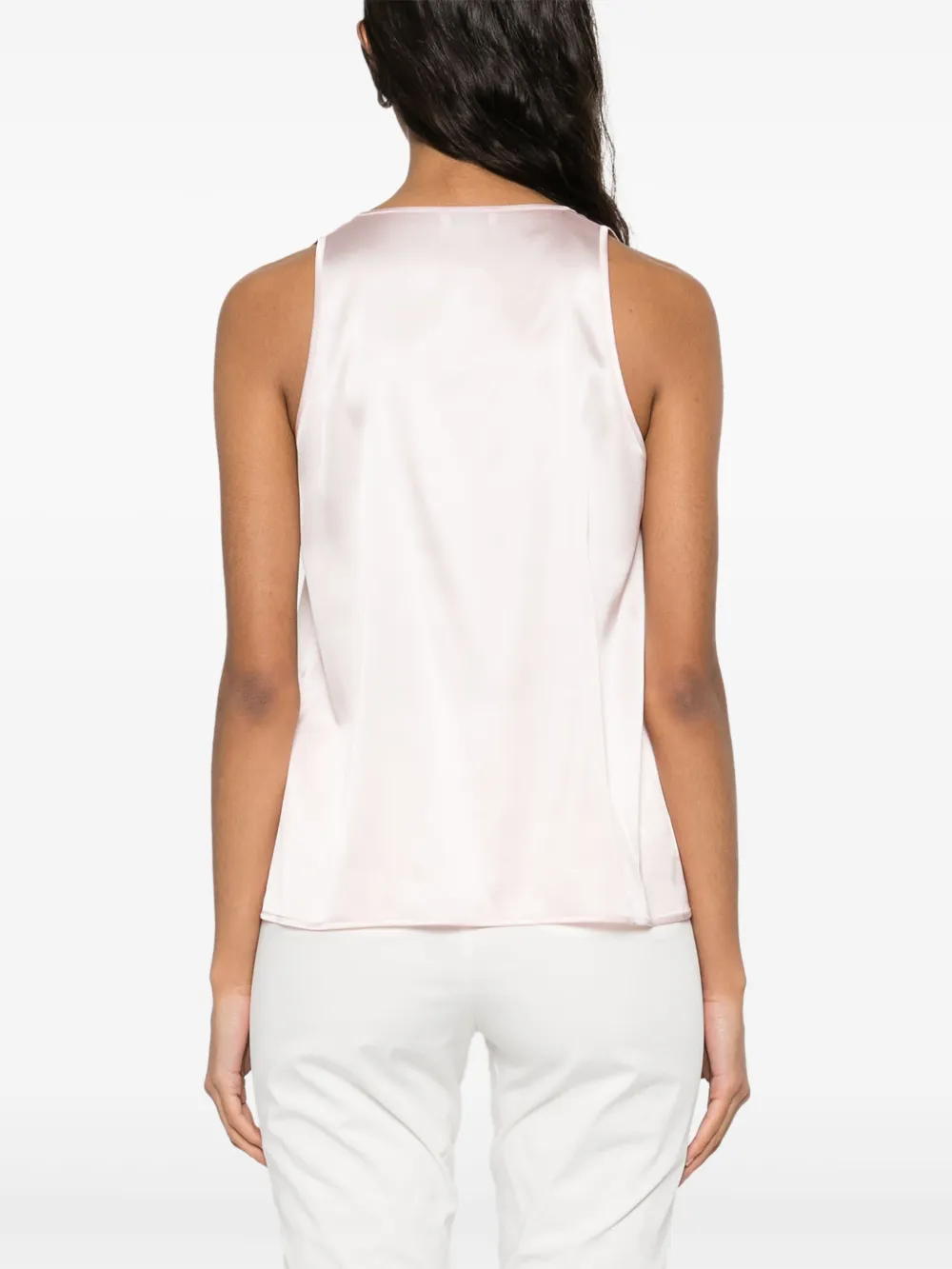 Shop Peserico Bead-embellished Tank Top In Pink