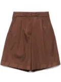 Peserico satin twill shorts - Brown