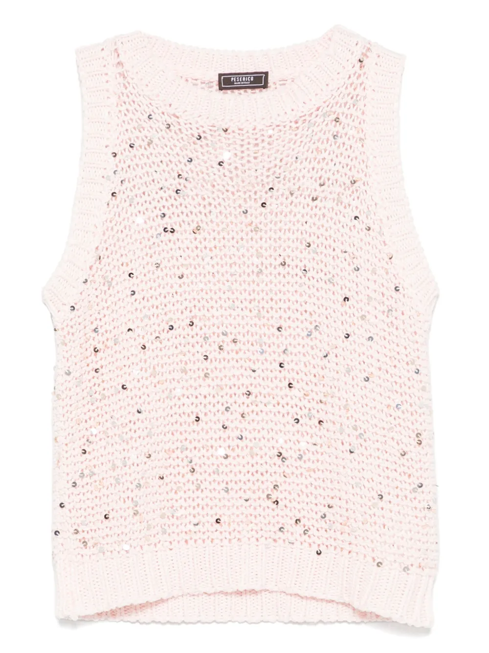 Peserico sequin-embellished tricot vest | Pink | Image 1