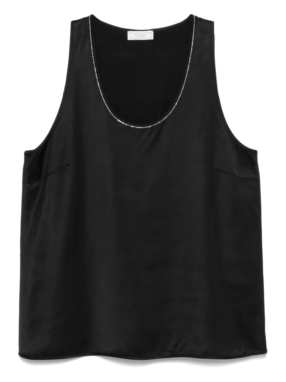 Peserico Satijnen tanktop Zwart