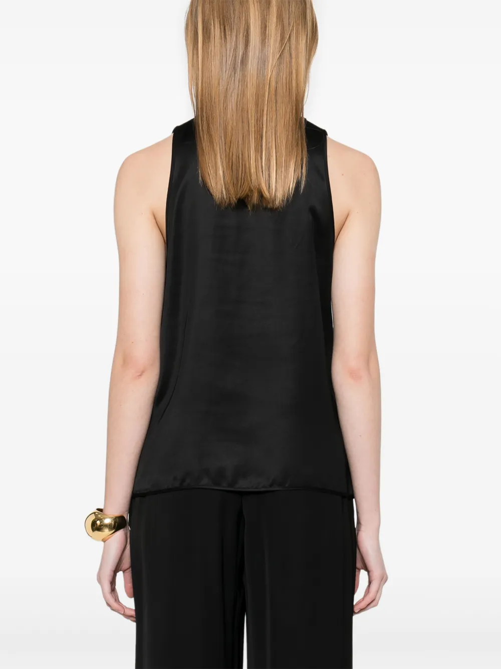 Peserico Satijnen tanktop Zwart