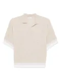 Peserico lurex-detail T-shirt - Neutrals