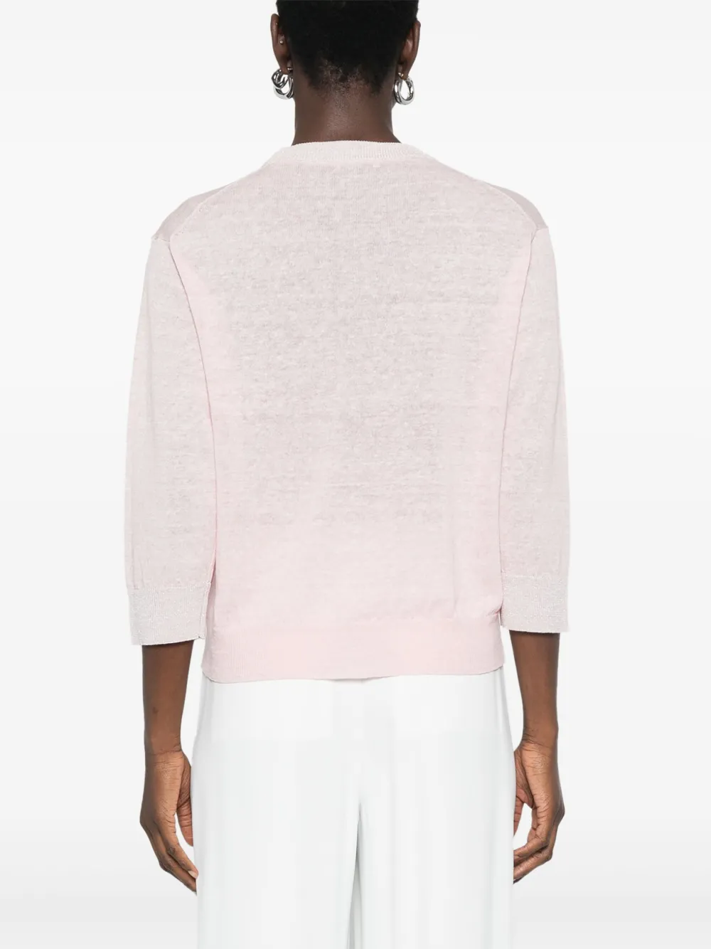 Shop Peserico Lurex-detail Top In Pink