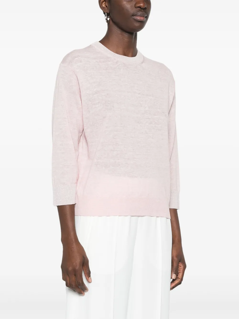 Shop Peserico Lurex-detail Top In Pink