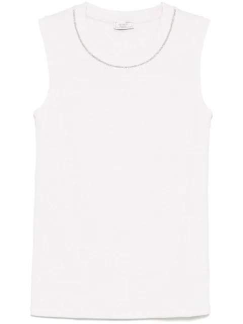Peserico camiseta con ribete Punto Luce