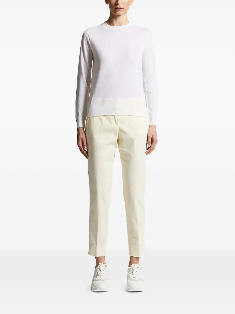 Peserico Cropped broek - Geel