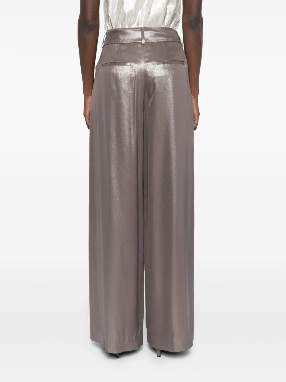 Peserico Broek met geplooid detail Bruin