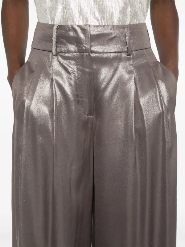 Peserico pleat-detailed Trousers | Brown | FARFETCH JO
