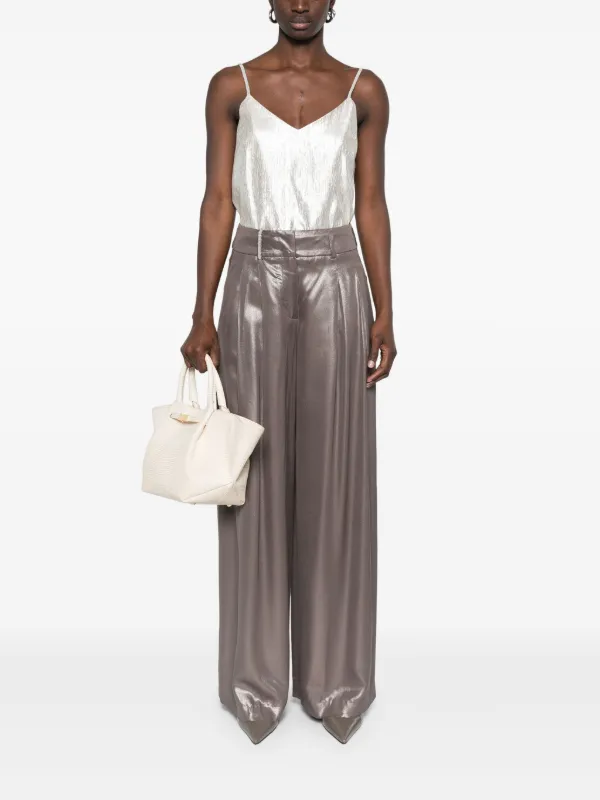 Peserico pleat-detailed Trousers | Brown | FARFETCH JO