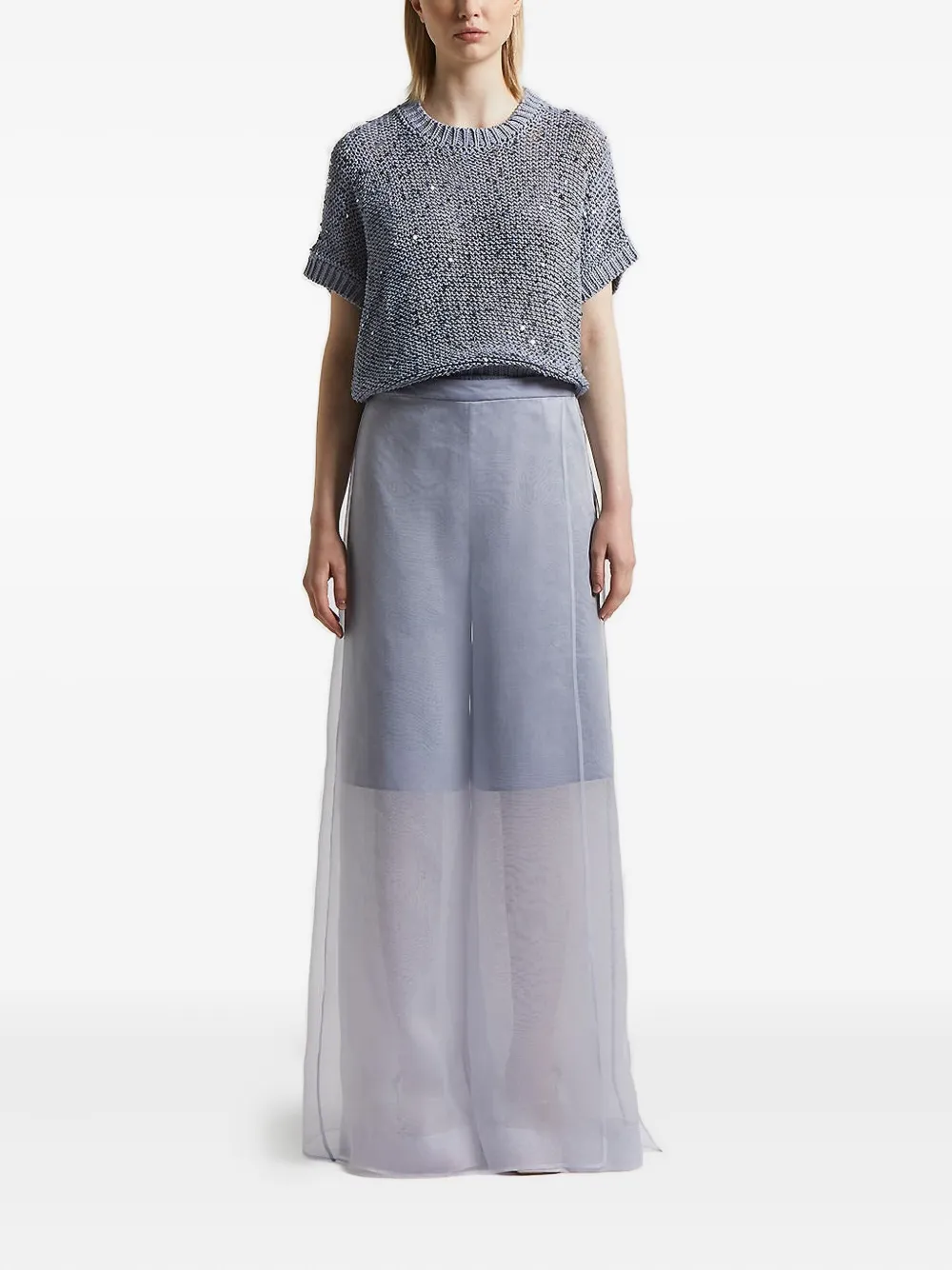 Peserico organza trousers - Blauw