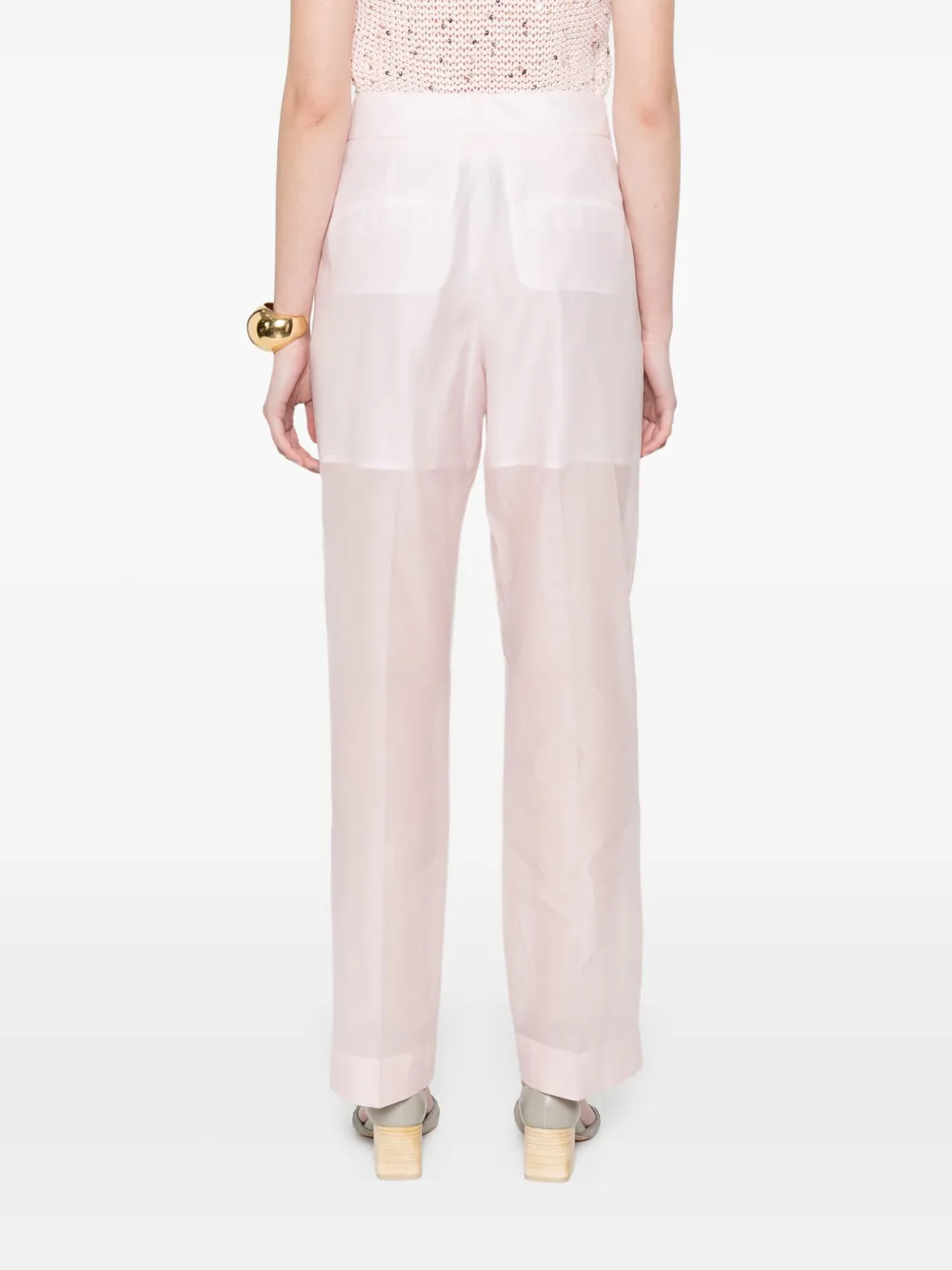 Peserico Broek met geplooid detail Roze