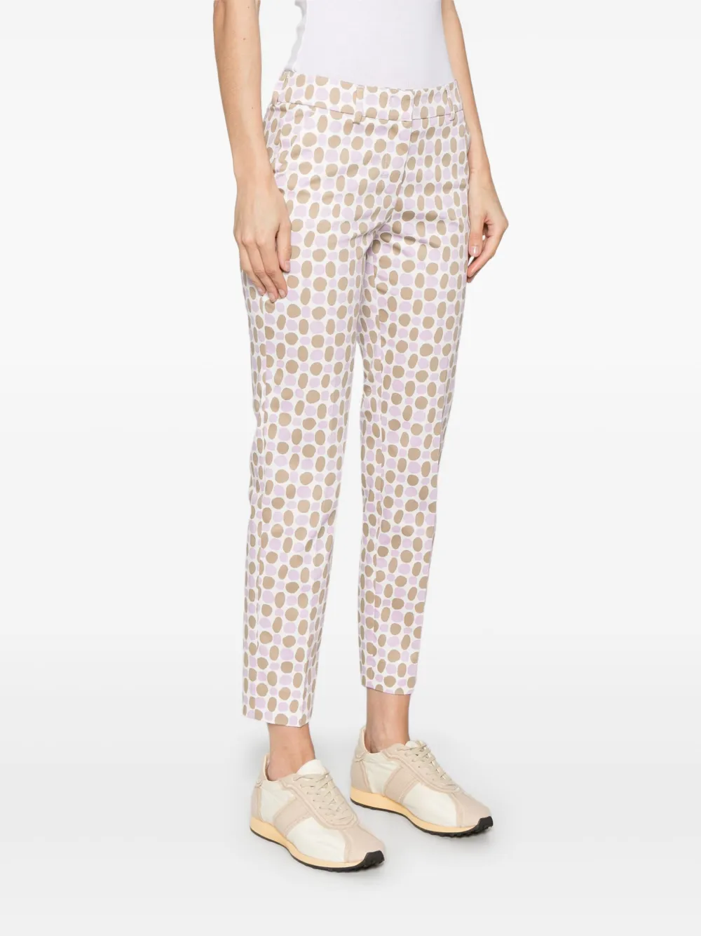 Peserico Broek met print Wit