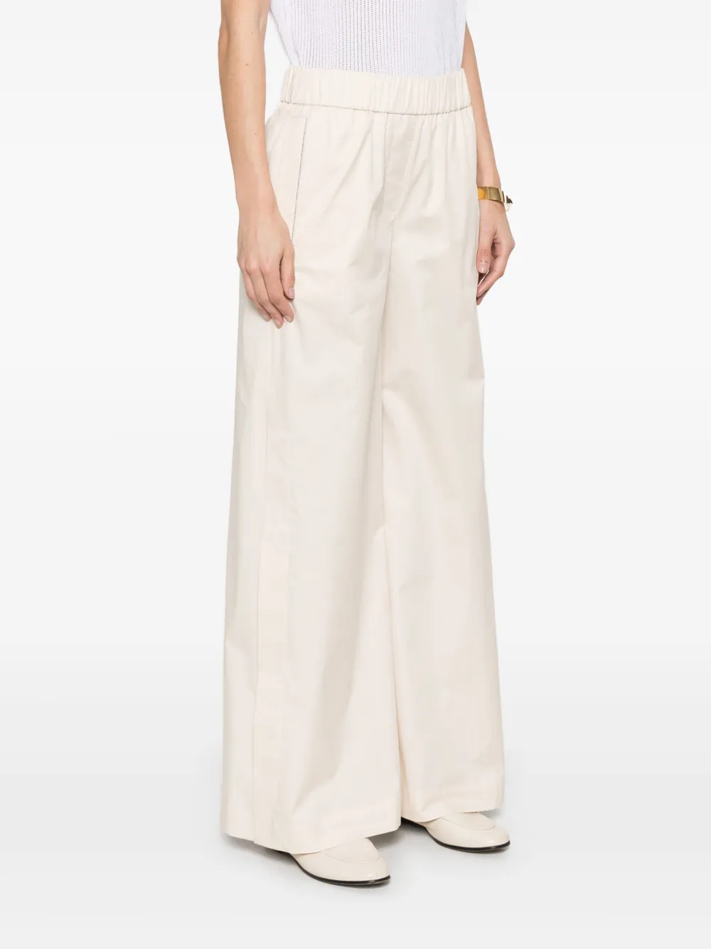 Peserico Punto broek met Luce-detail Beige