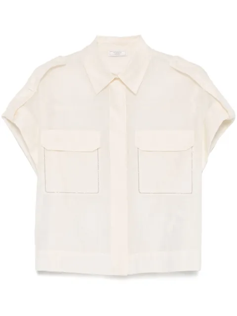 Peserico ball chain-detailed shirt