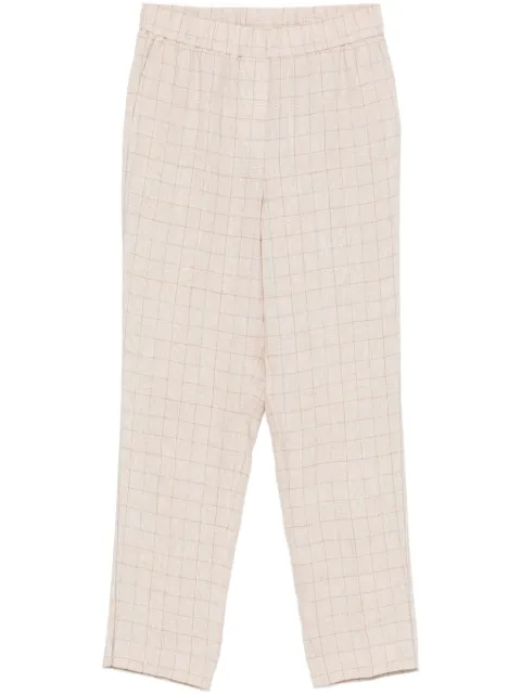 Peserico Prince of Wales linen trousers