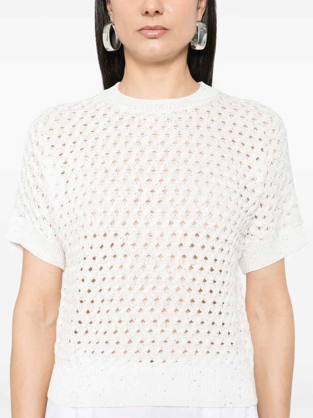 sequined knitted top