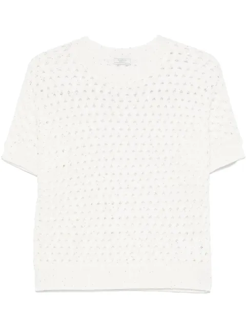 Peserico sequined knitted top