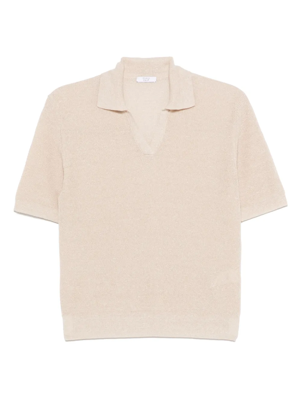 fine-knit polo top