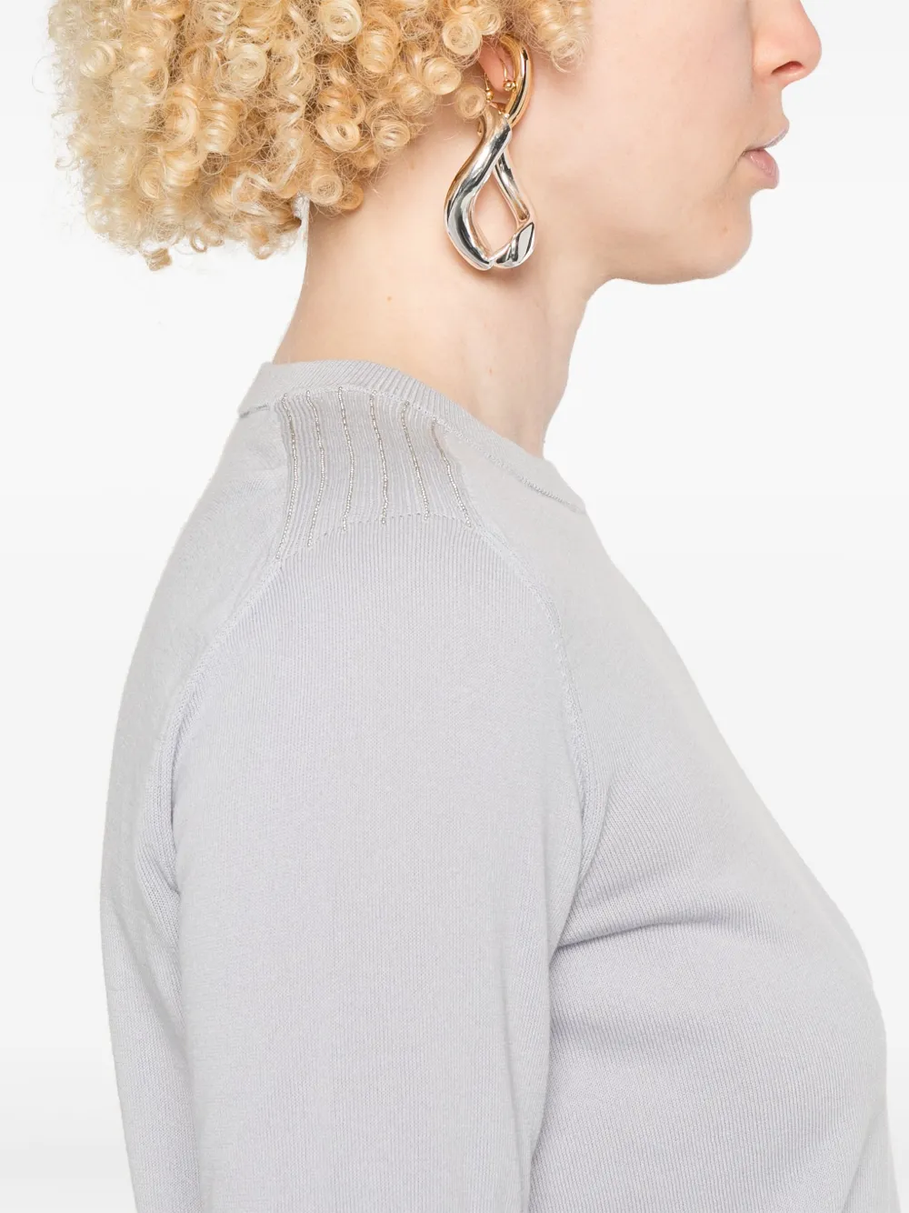 Shop Peserico Cotton T-shirt In Blue