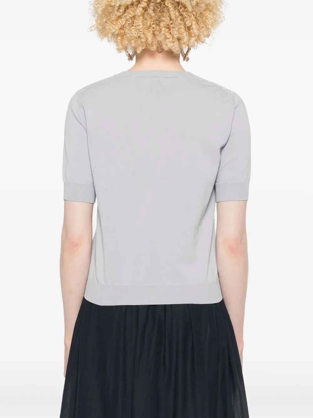 Shop Peserico Cotton T-shirt In Blue