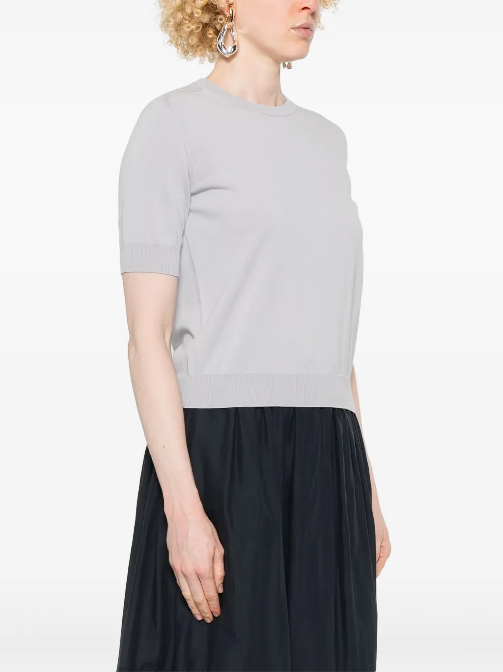 Shop Peserico Cotton T-shirt In Blue