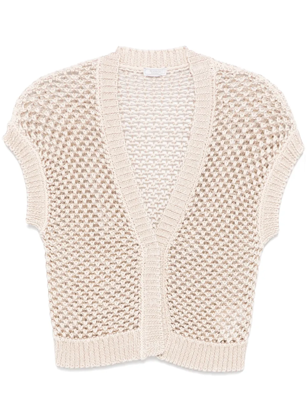 Shop Peserico Open-knit Cardigan In 中性色