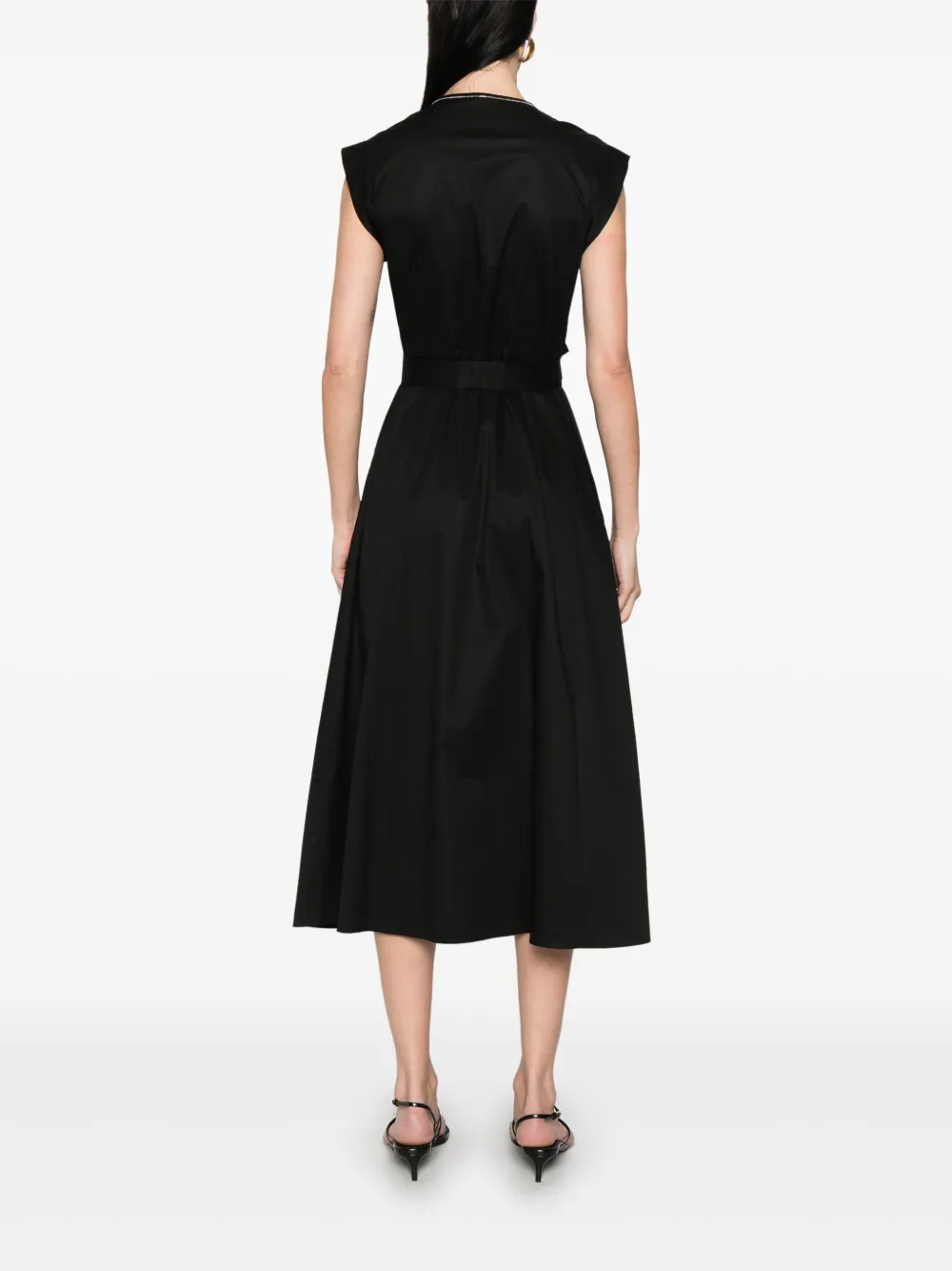 PESERICO SLEEVELESS MIDI DRESS