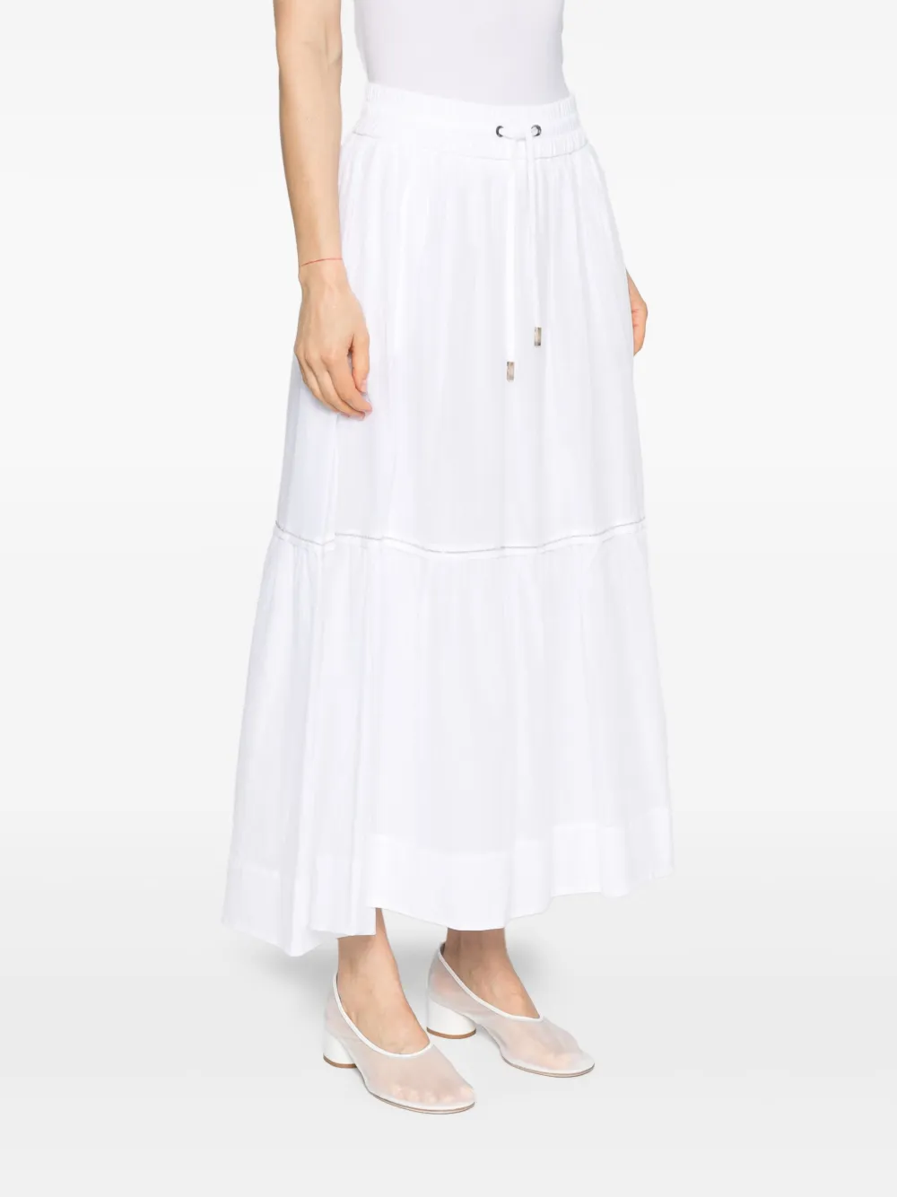 Peserico Punto Luce midi-rok met ketting Wit