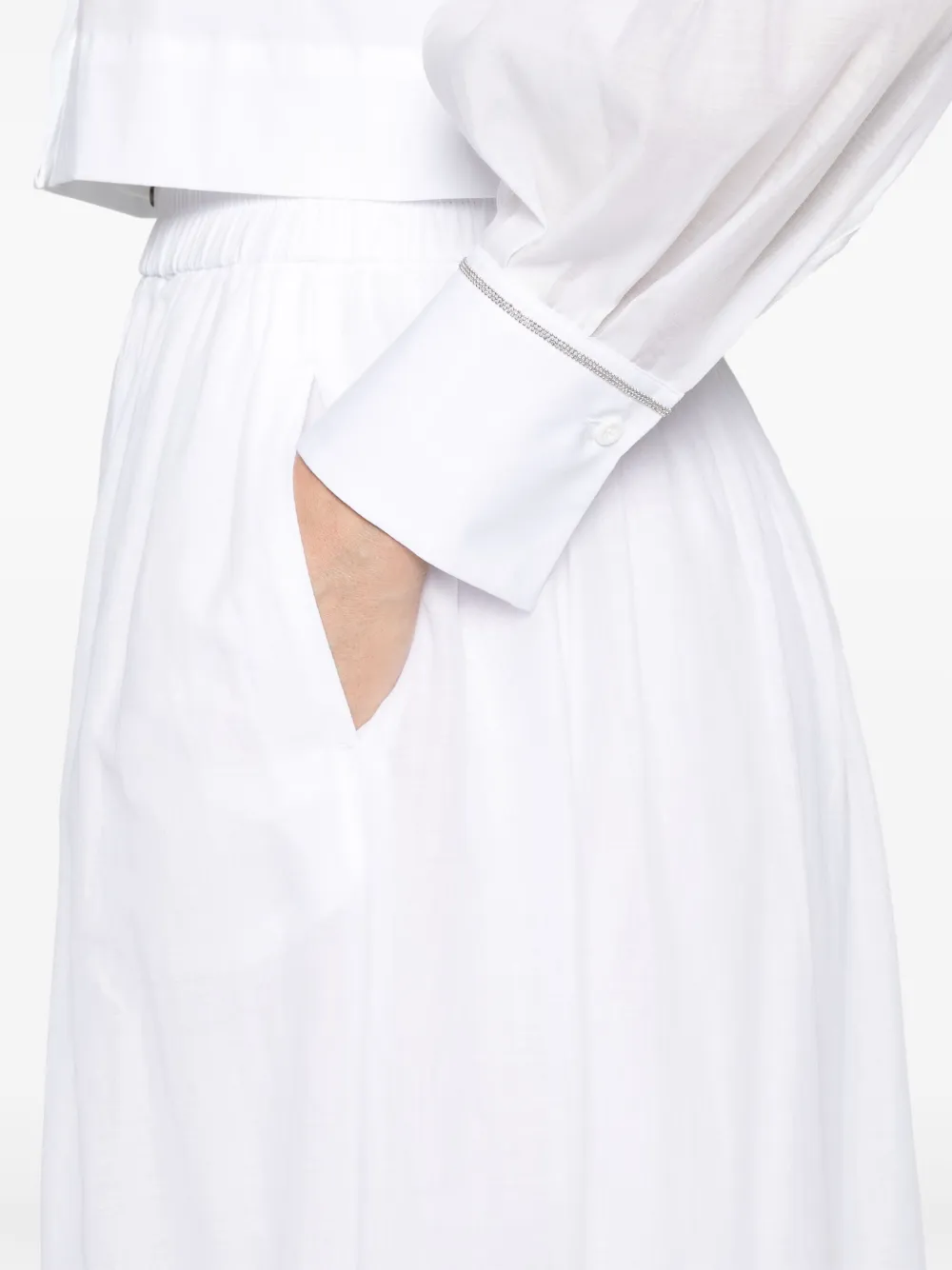 Peserico Punto Luce midi-rok met ketting Wit