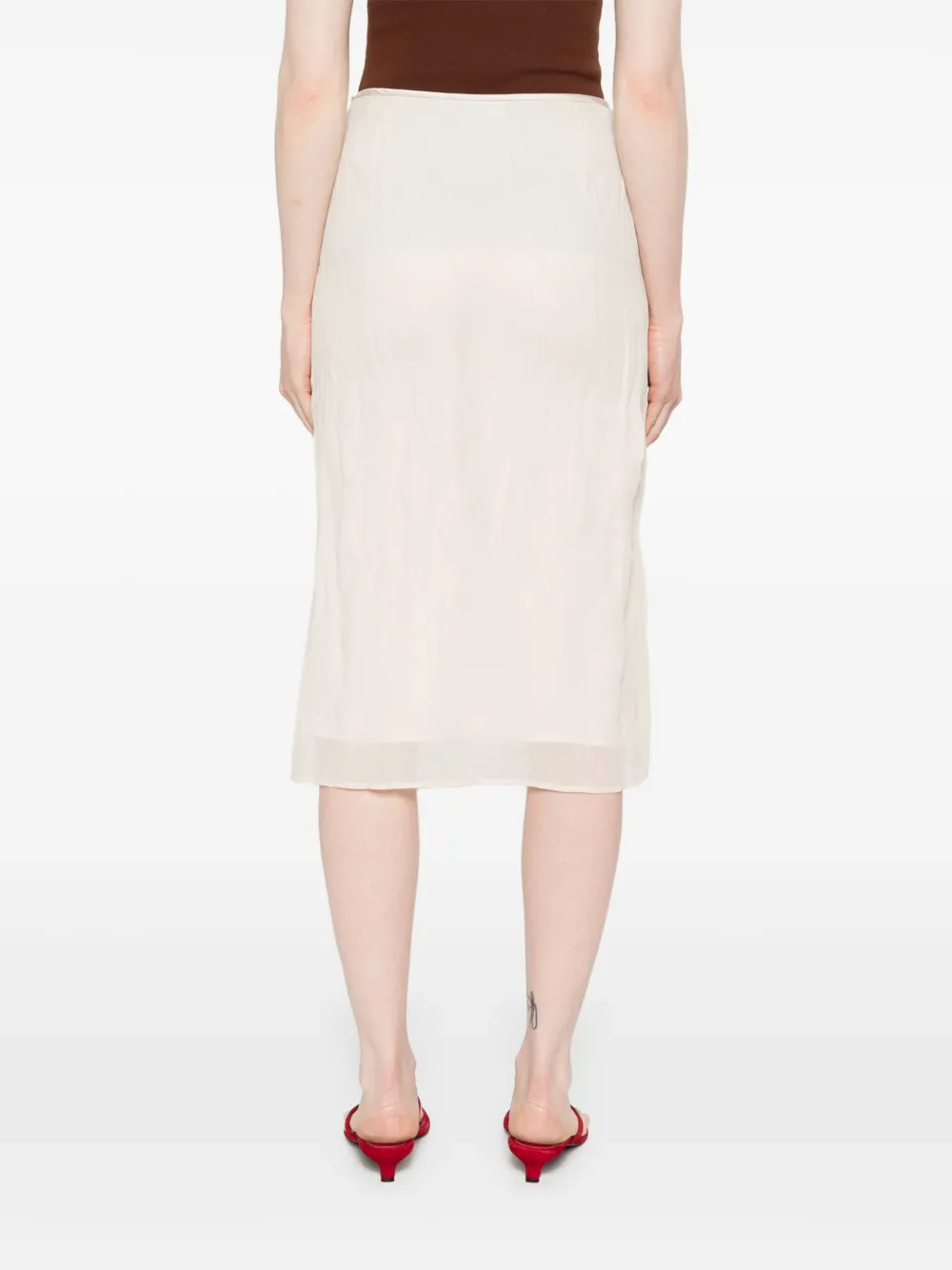 Peserico Organza midi-rok Beige