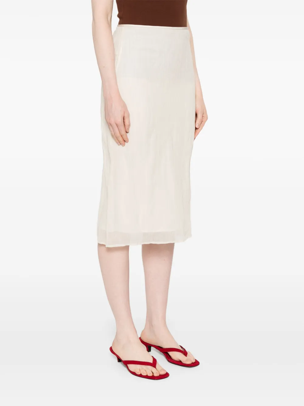 Peserico Organza midi-rok Beige