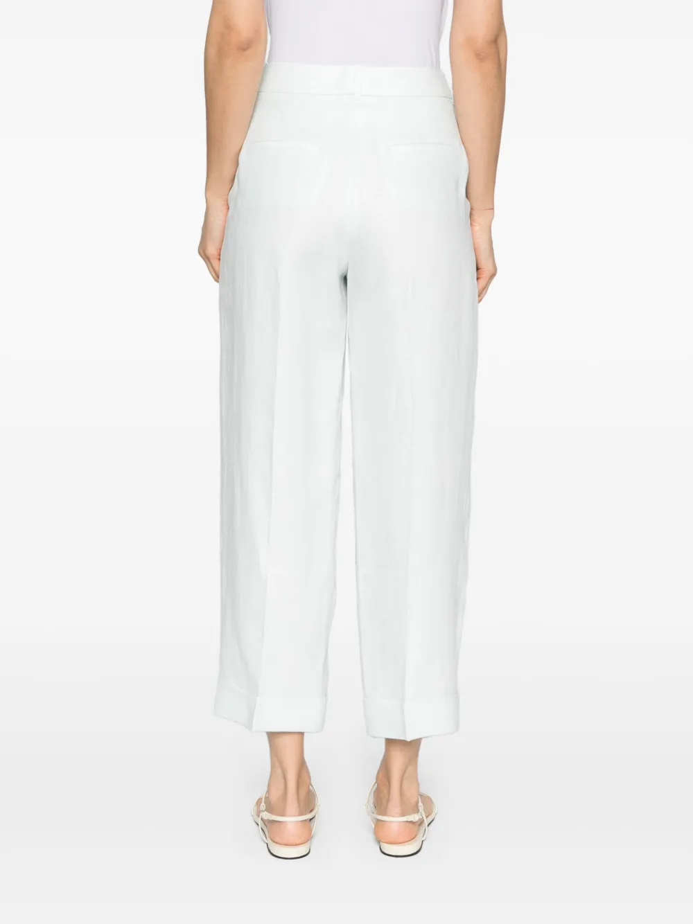 Peserico Linnen broek Blauw