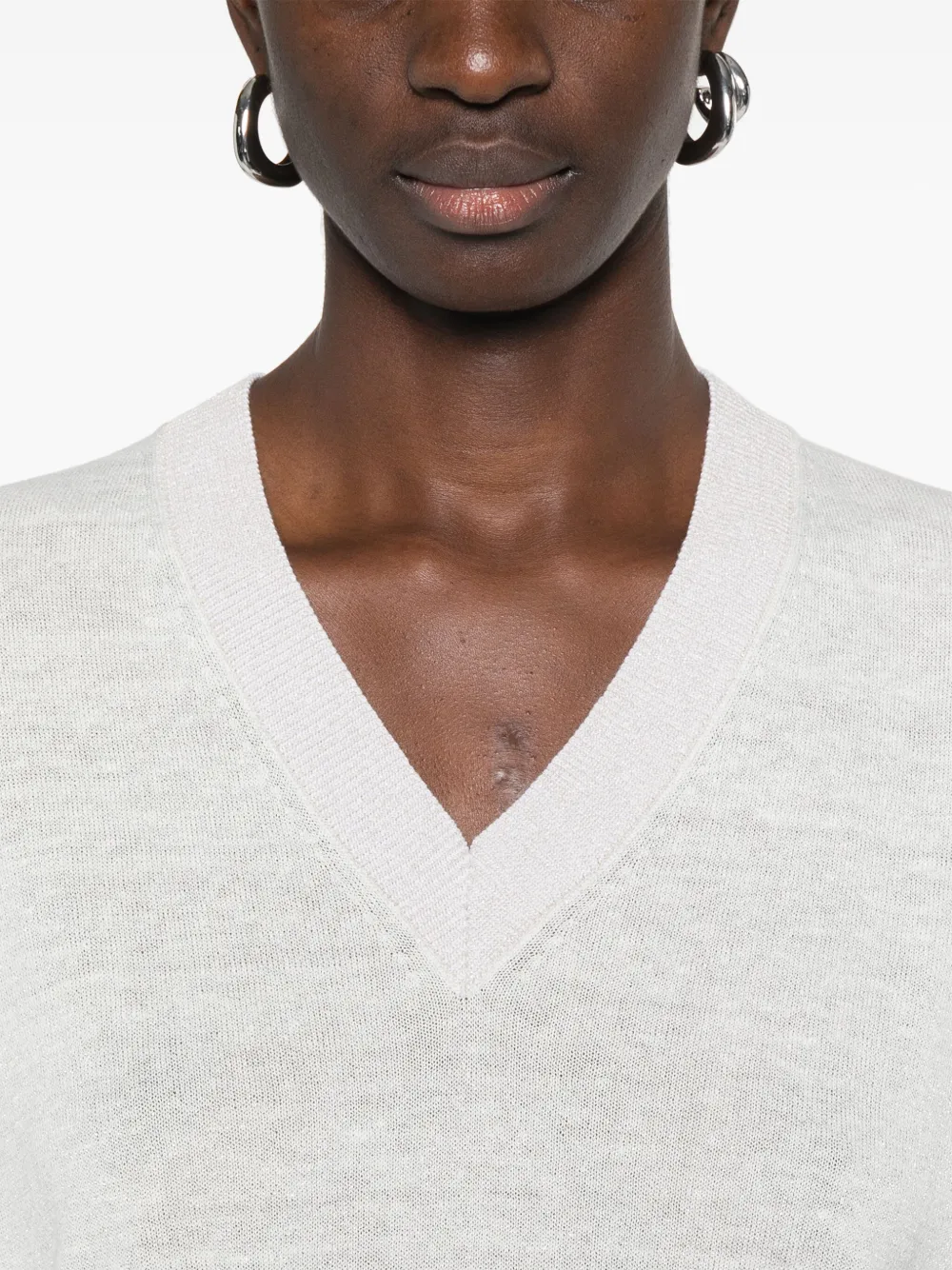 lurex-embellished T-shirt