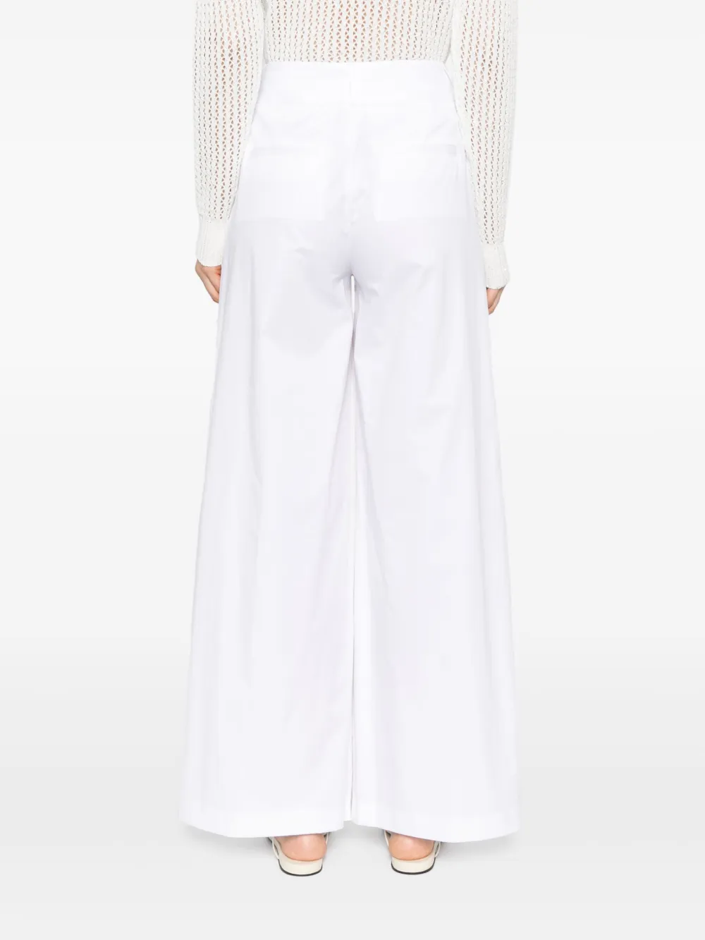 Peserico Pleated Palazzo Trousers In White