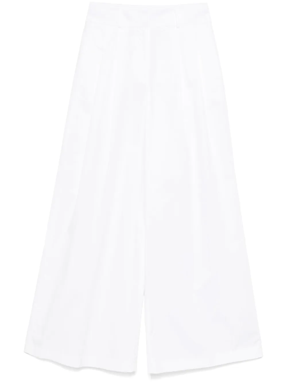 Peserico Pleated Palazzo Trousers In White