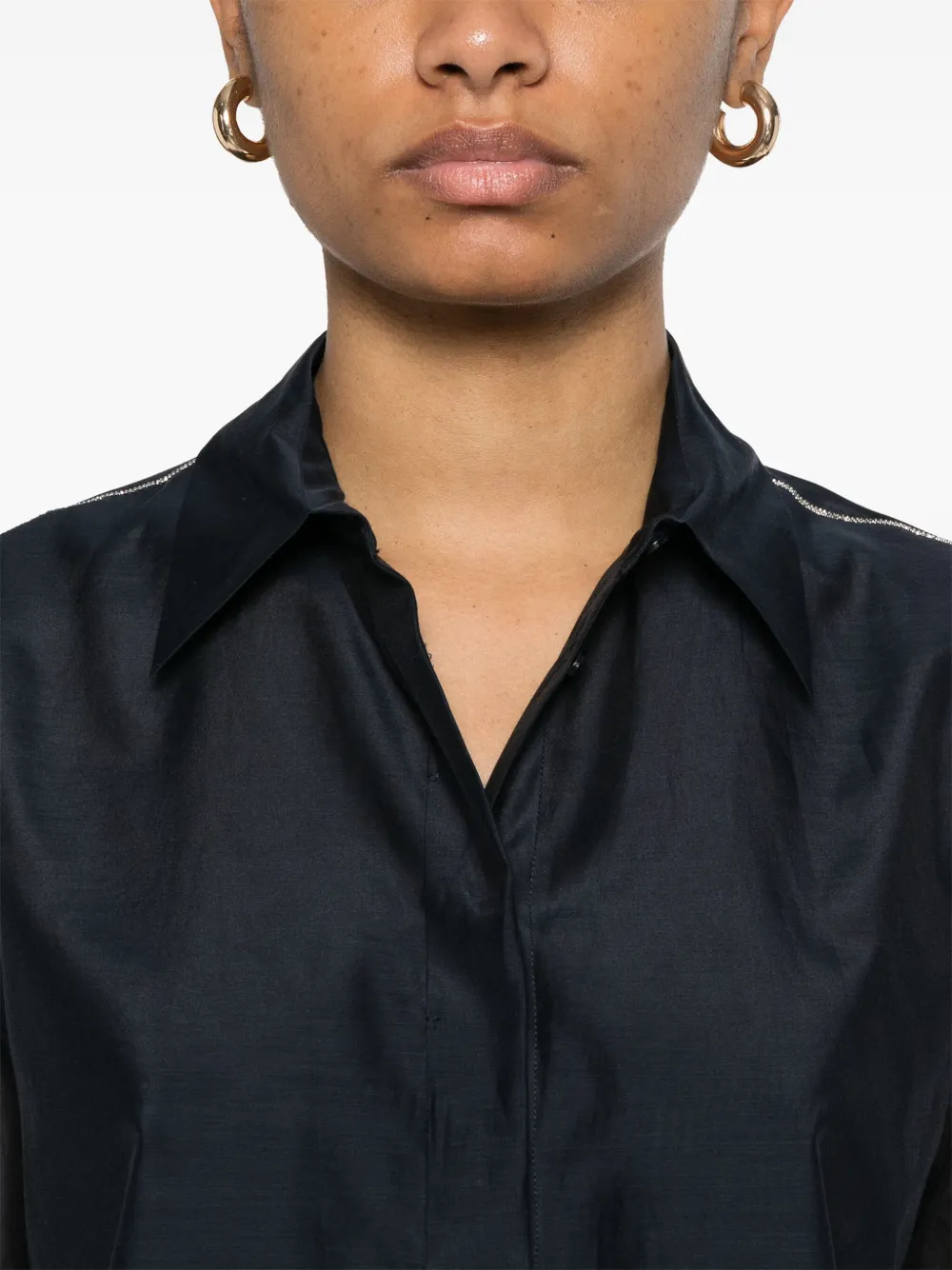 bead-embellished shirt