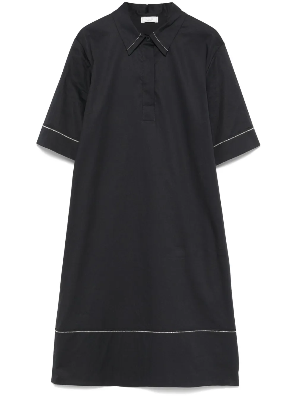 Shop Peserico Poplin Mini Dress In Blue