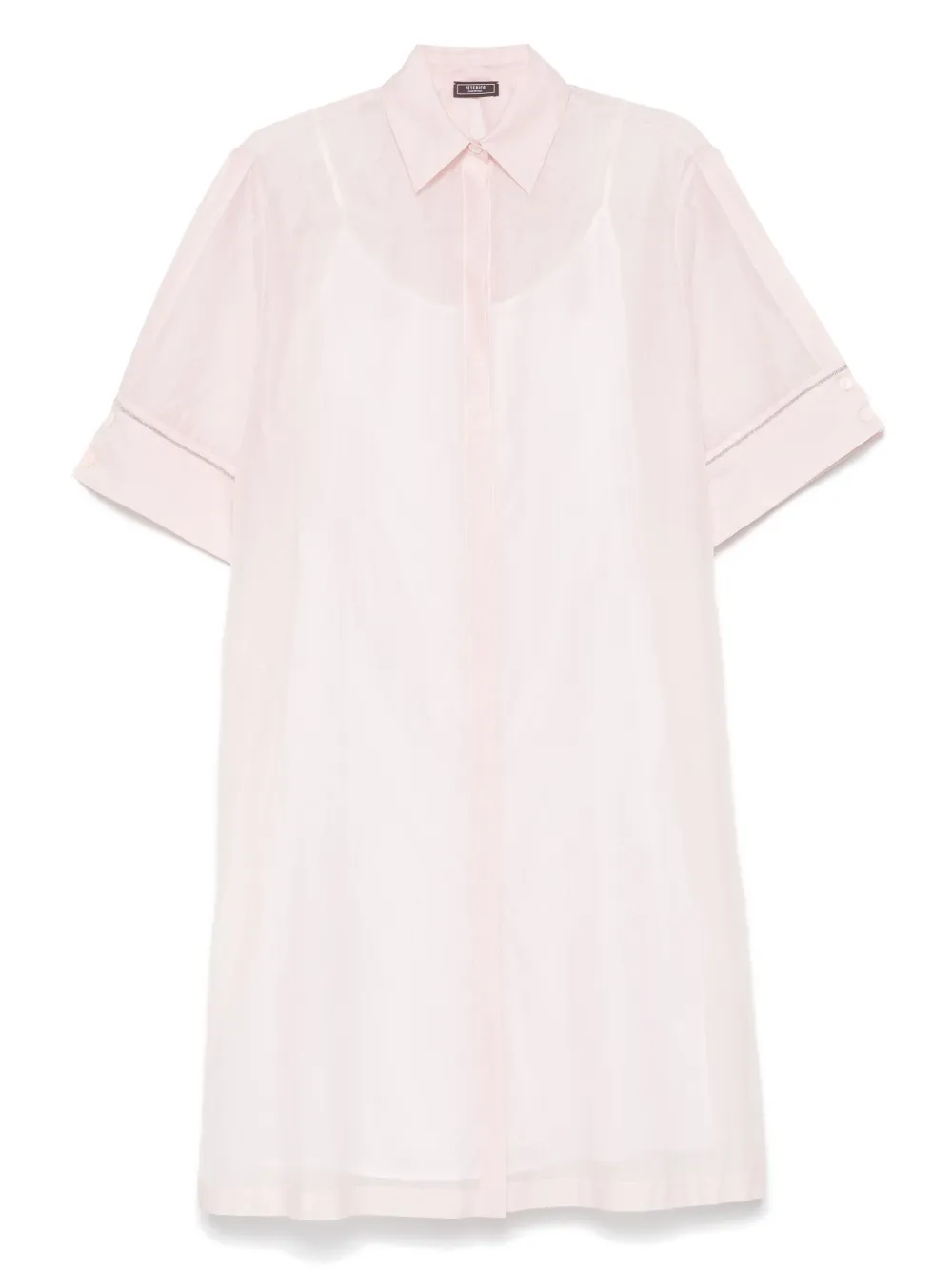 Peserico vestido midi con diseño traslúcido | rosado | Image 1