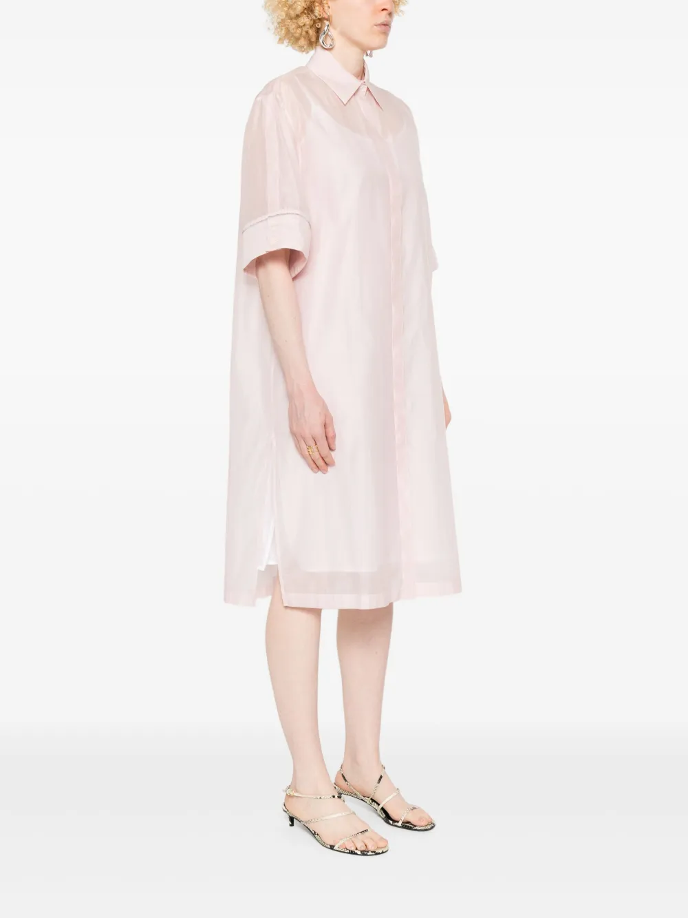 Peserico Semi-doorzichtige midi-jurk Roze