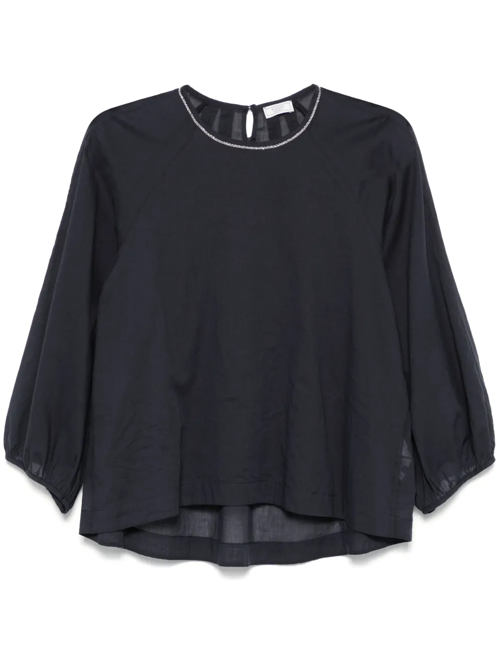 crew-neck blouse