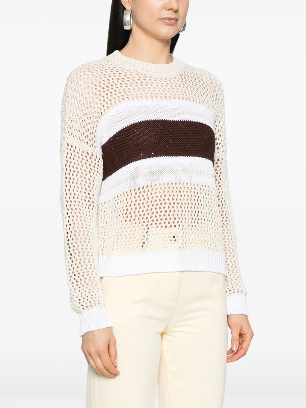 PESERICO OPEN-KNIT SWEATER