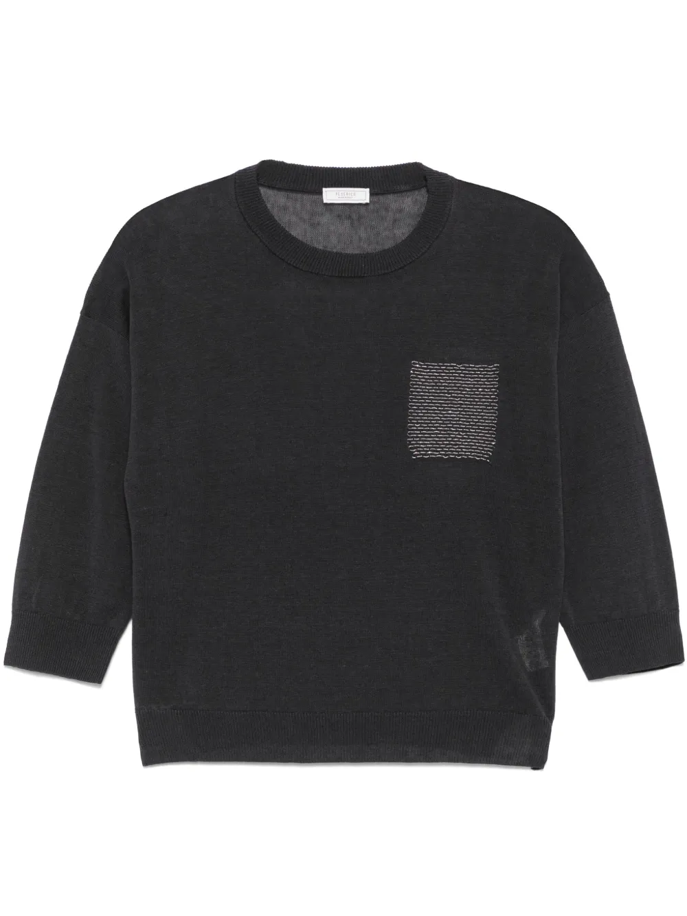 Shop Peserico Crepe Top In Grey