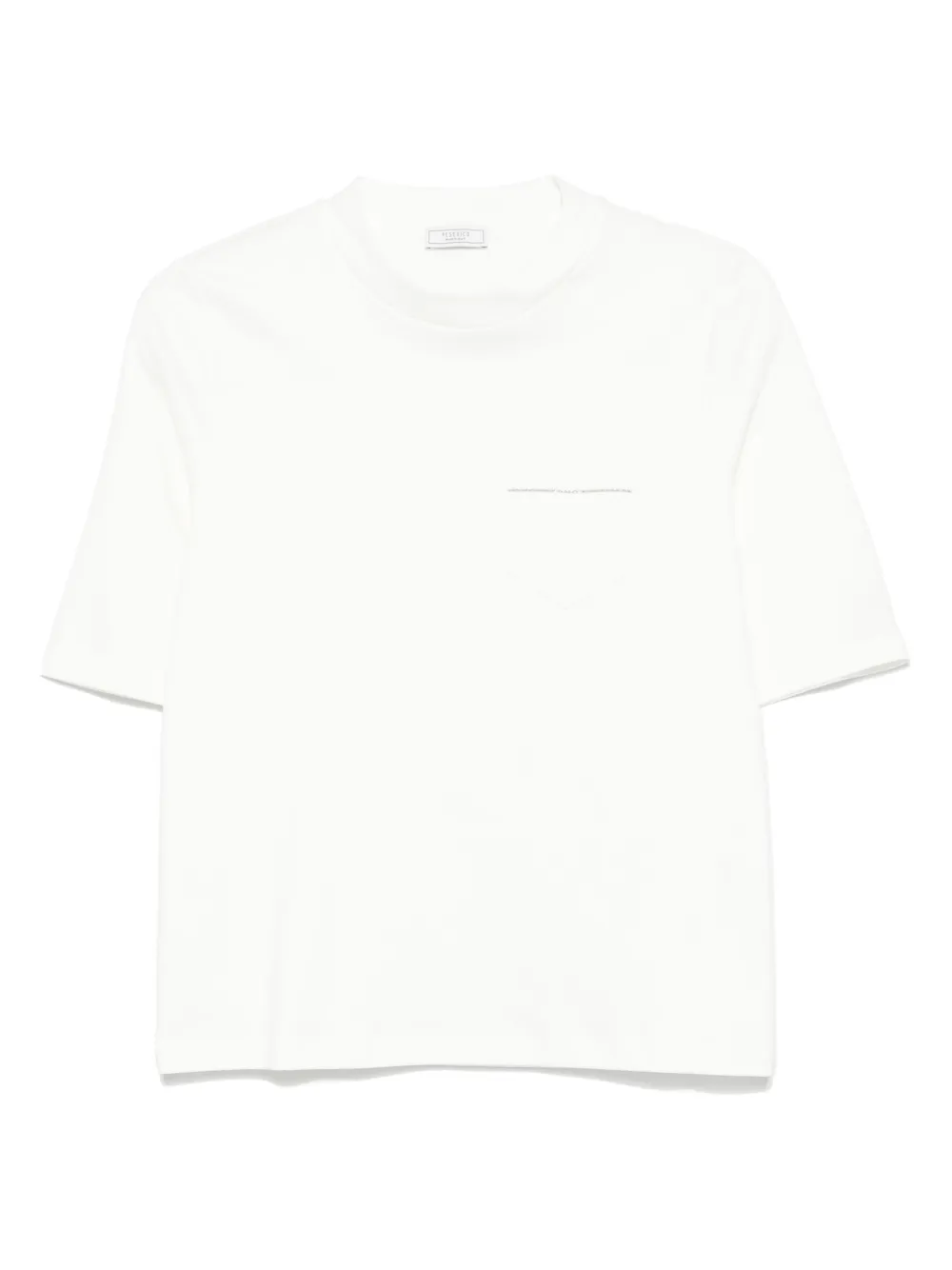 Peserico ビーズディテール Tシャツ - ホワイト Peserico ビーズディテール Tシャツ - ホワイト
