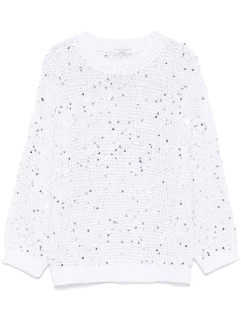 Peserico sequinned cotton sweater