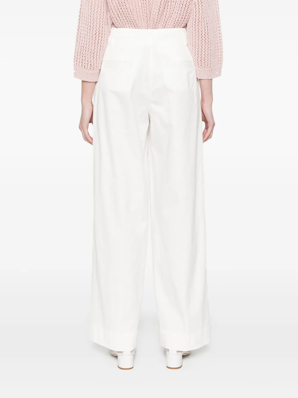 Peserico Gabardine broek met geverfd effect Wit