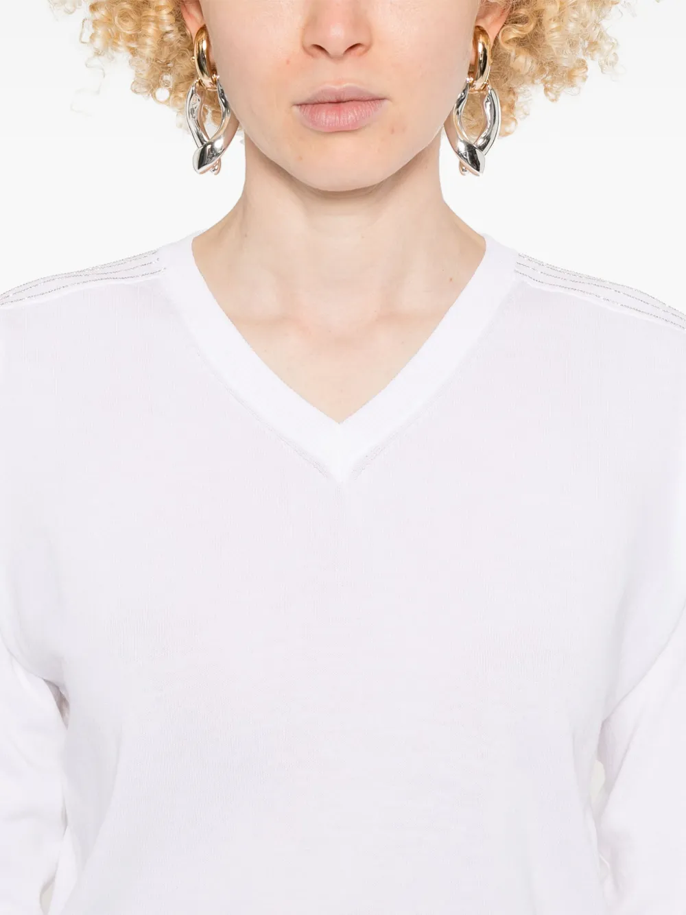Shop Peserico Cotton Top In White