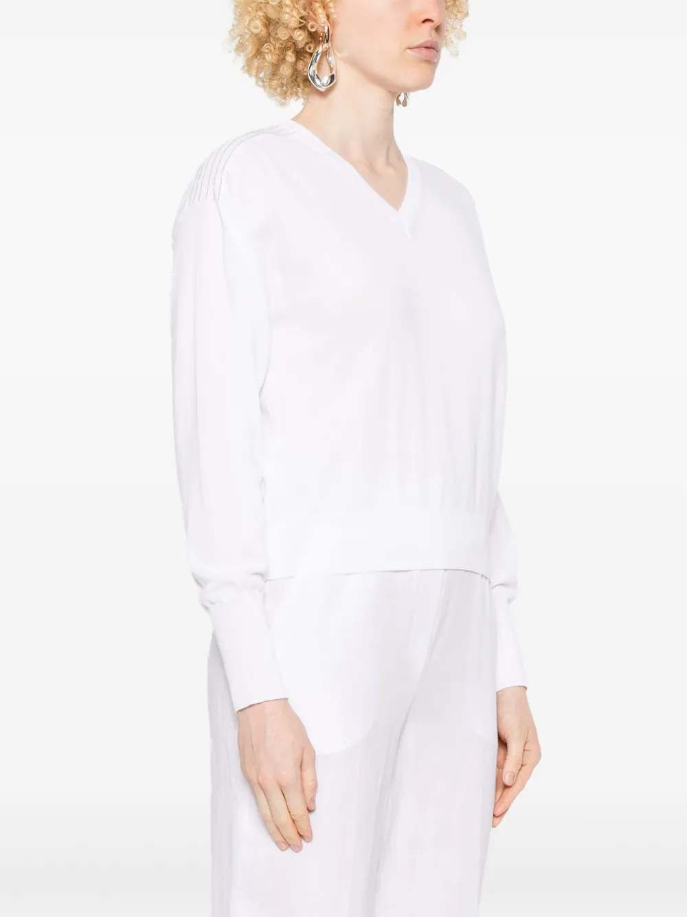 Shop Peserico Cotton Top In White
