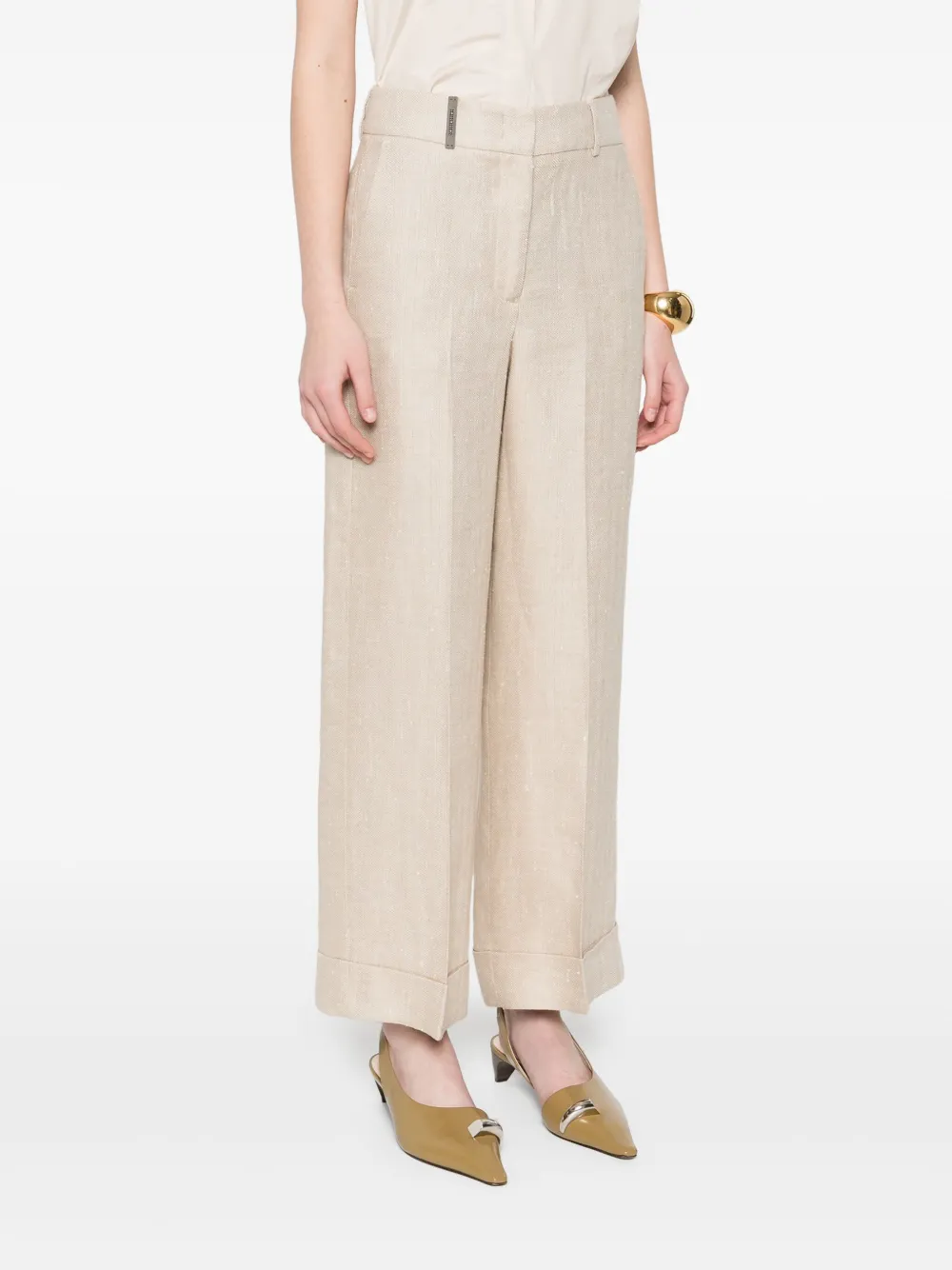 Peserico Straight broek Beige